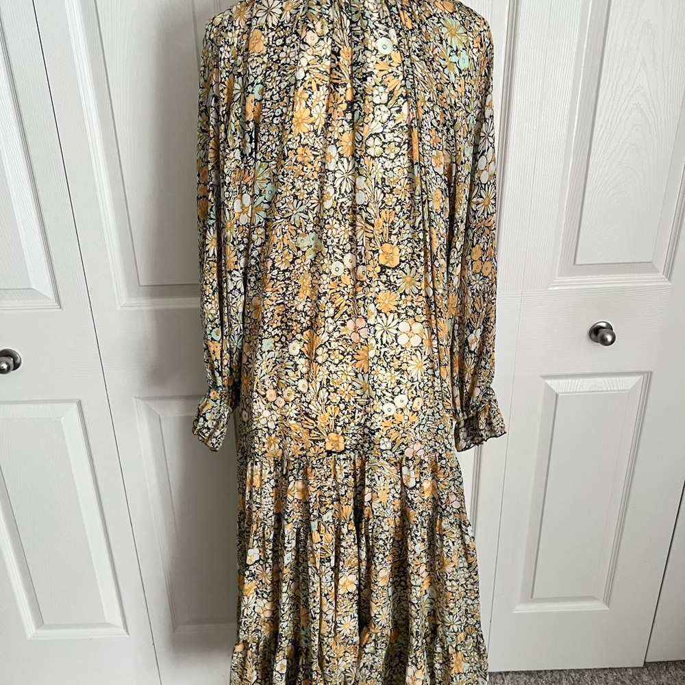 Free People Floral Maxi Dress - Yellow and Black - Picture 2 of 6